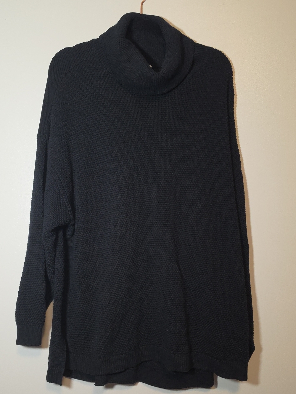 FP Beach Black Turtleneck Knit Sweater
